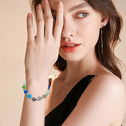 40шт 10 цвета прозрачные стеклянные бусины GLAA-DR0001-01