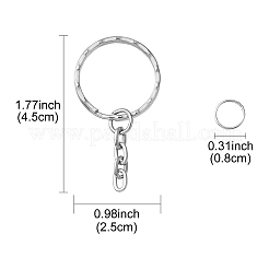 50 шт. Железные брелоки для ключей&nbsp;IFIN-YW0003-44