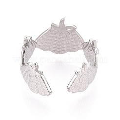 Регулируемые манжеты из нержавеющей стали 304 для женщин&nbsp;RJEW-N052-01P