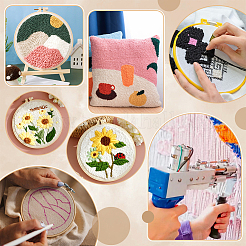 Льняная ткань для вышивки крестом&nbsp;LS-DIY-WH0504-692