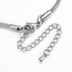 Браслеты-змейки из нержавеющей стали 304 BJEW-H491-01P