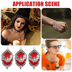 12 шт. эмалевые подвески в форме летучей мыши-вампира&nbsp;ENAM-CA0001-87A