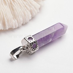 Пули латунные подвески с драгоценными камнями&nbsp;G-F218-10G