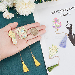 4шт 4 стиля латунные закладки AJEW-GF0008-38