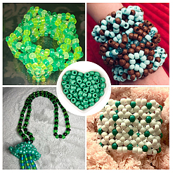 800 шт. окрашенные распылением пластиковые бусины KY-SP0001-56C