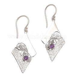 Серьги-подвески из цинкового сплава в форме ромба&nbsp;FS-WG3CFF0-01