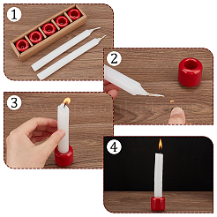 Фарфоровый подсвечник DJEW-WH0015-24A