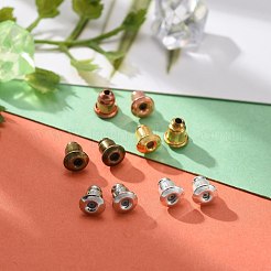 500 шт. 5 стилей латунные гайки для ушей KK-LS0001-21