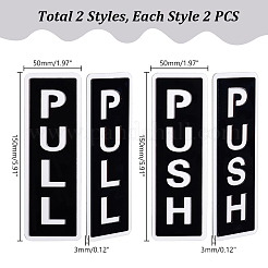 4 шт. 2 стиля самоклеящиеся акриловые дверные таблички AJEW-GA0006-91A