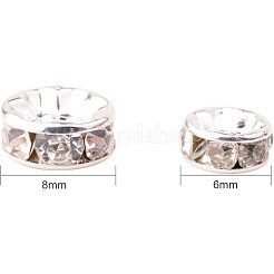 Посеребренные медные Ближний Восток горный хрусталь Spacer бисер RB-PH0001-07S-NF