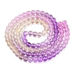 Выпечка расписные прозрачные стеклянные бусины DGLA-M001-8mm-09