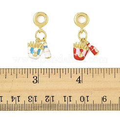 2 шт. 2 цвета латунная эмаль европейские подвески-шармы KK-FS0001-81