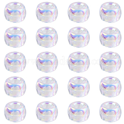 500шт акриловые бусины с УФ-покрытием&nbsp;OACR-SP0001-85B