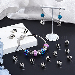 80 шт. европейские бусины из сплава в тибетском стиле&nbsp;TIBE-SC0001-99-RS