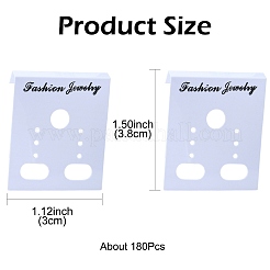 180PCS дисплей карты прямоугольник пластиковые серьги EDIS-FS0001-01C