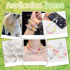 1410 шт. 24-х цветные матовые прозрачные акриловые бусины&nbsp;OACR-PH0004-74B