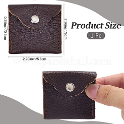 1 квадратный кожаный мешочек для хранения колец с кнопкой&nbsp;ABAG-CL0001-23