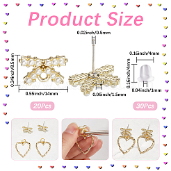 20 шт. фурнитура для сережек-гвоздиков из сплава&nbsp;FIND-SC0015-58