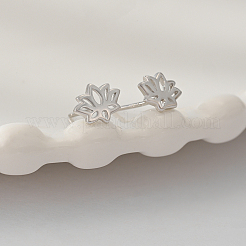 Женские серебряные серьги-гвоздики в винтажном стиле в форме лотоса OR1153