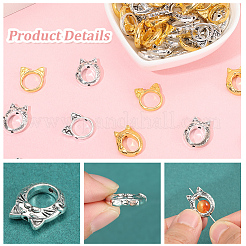 80шт. 4-х стилевая оправа из сплава&nbsp;FIND-SC0017-77