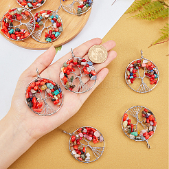 Кулоны с драгоценными камнями дерево жизни&nbsp;G-PH0001-04A