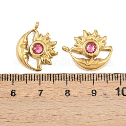 Подвески из нержавеющей стали 304 со стразами&nbsp;STAS-Z166-24G-07