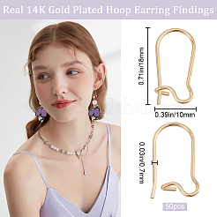 50 шт. латунные серьги-кольца FIND-BBC0003-28