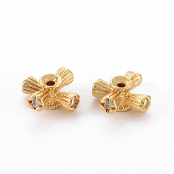 Латунные прозрачные бусины из кубического циркония KK-N233-111-NF