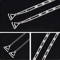 Нескользящие бретельки бюстгальтера со стразами из сплава&nbsp;AJEW-WH20054-199A