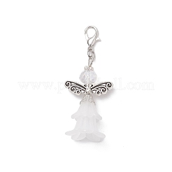 5 шт. подвеска в виде цветочного ангела из сплава и акрила&nbsp;HJEW-JM03784