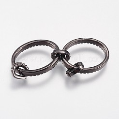 Латунь микро проложить кубический цирконий звенья кольца&nbsp;KK-I614-035B