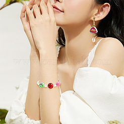 75шт деревянные бусины с принтом&nbsp;WOOD-YW0001-52