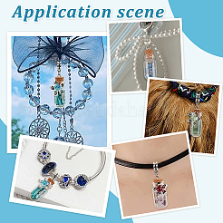 24 шт. 2 стиля старинные посеребренные стеклянные бутылки из сплава европейские подвески-шармы&nbsp;PALLOY-GA0001-15