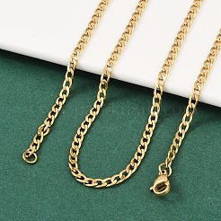 201 нержавеющая сталь панцирное ожерелье из цепочки для женщин и мужчин NJEW-P268-A38-2X5