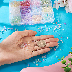 144 г двухцветных прозрачных стеклянных бусин&nbsp;EGLA-TA0013-13