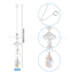 3 шт. подвесные украшения в виде грибов из нержавеющей стали 201&nbsp;HJEW-TA00369