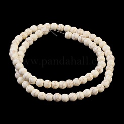 Синтетических нитей бирюзовые бусы TURQ-G106-6mm-02Q