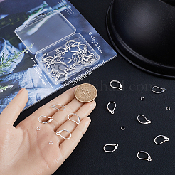 40 шт. латунные серьги с защелкой FIND-BBC0003-17