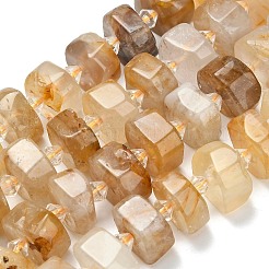 Бусы из натурального желтого гематоидного кварца&nbsp;G-L642-H13-7x14mm