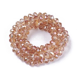 Стеклянные бусины с гальваническим покрытием &nbsp;GLAA-K027-HR-C11-A