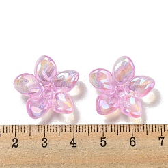 Цвет AB покрытием акриловые бусины OACR-G034-01A