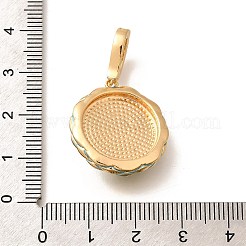 Подвески из латуни с микропаве из циркония&nbsp;KK-R212-03G-04