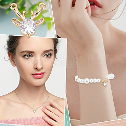 10 шт. Рождественские латунные подвески с микропаве из кубического циркония KK-BBC0005-31