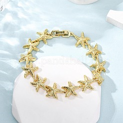 Латунь ссылка браслеты для женщин BJEW-H209-01G