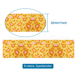 Ленты в рубчик с леопардовым принтом OCOR-TA0001-25
