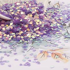 Пластиковые бусины с блестками PVC-R024-03C