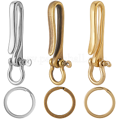 9 шт. 9 стиля застежки-скобы из сплава и латуни с D-образным кольцом KK-SC0006-36