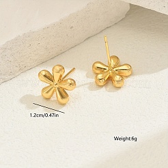 Серьги-гвоздики из нержавеющей стали в форме цветка FM0069