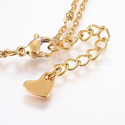 Браслеты-цепочки из нержавеющей стали 304 BJEW-I243-22G-A