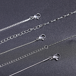 10 шт. 5 стиля ожерелья из нержавеющей стали для женщин и мужчин&nbsp;NJEW-GL0001-03